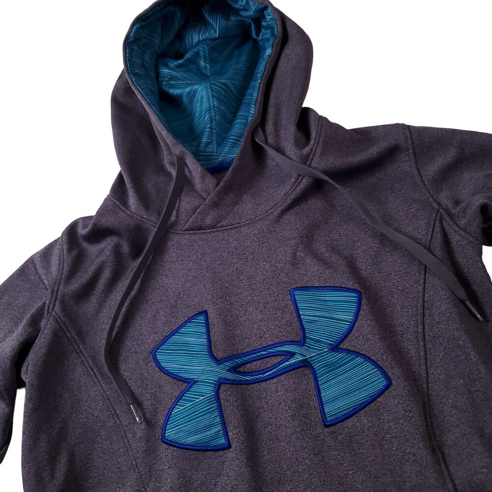 Under Armour ColdGear Performance Hoodie Pullover Gray Women’s XS Semi-Fitted